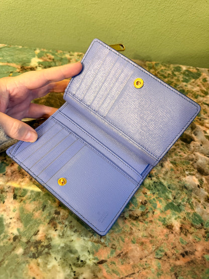 GUCCI BLUE COMPACT WALLET