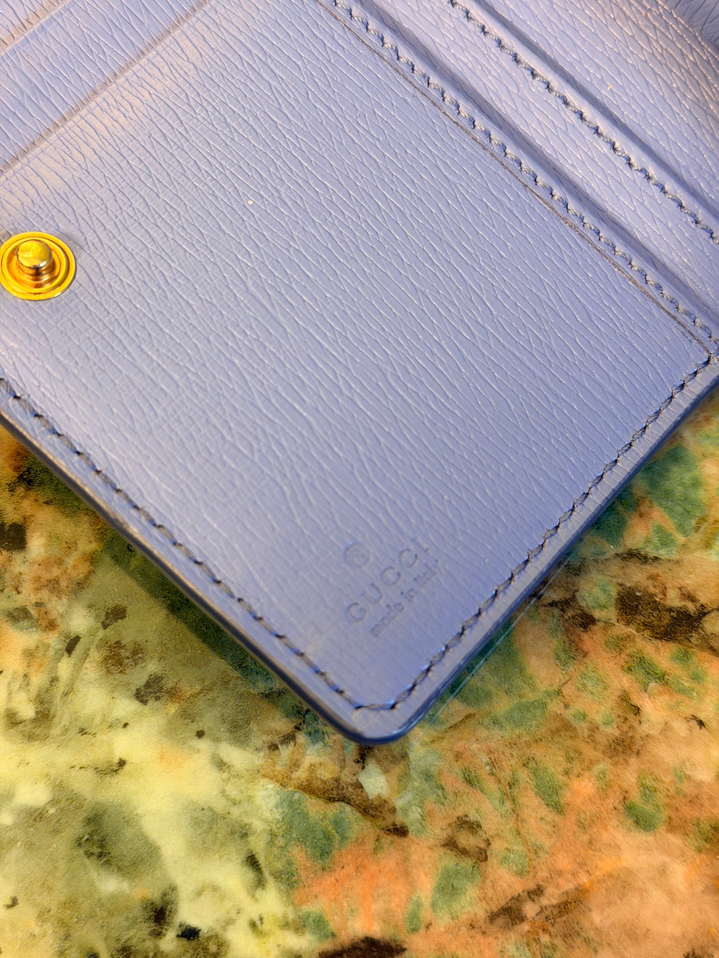 GUCCI BLUE COMPACT WALLET