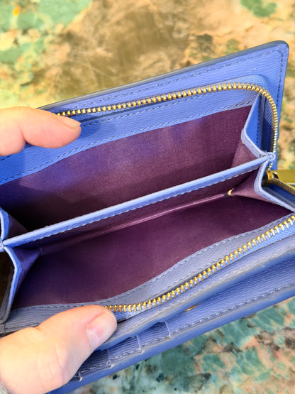 GUCCI BLUE COMPACT WALLET