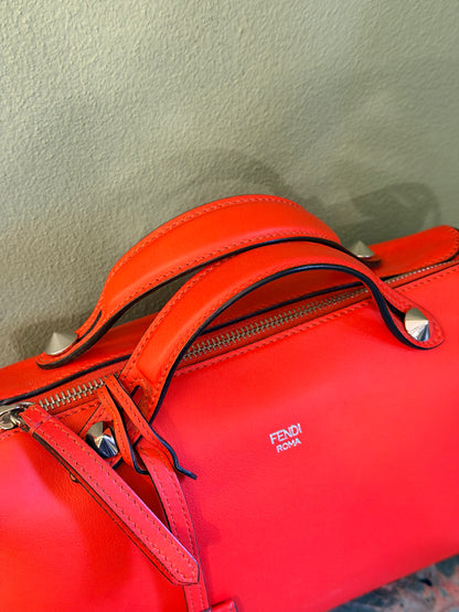 FENDI ORANGE MEDIUM BY THE WAY BOSTON BAG