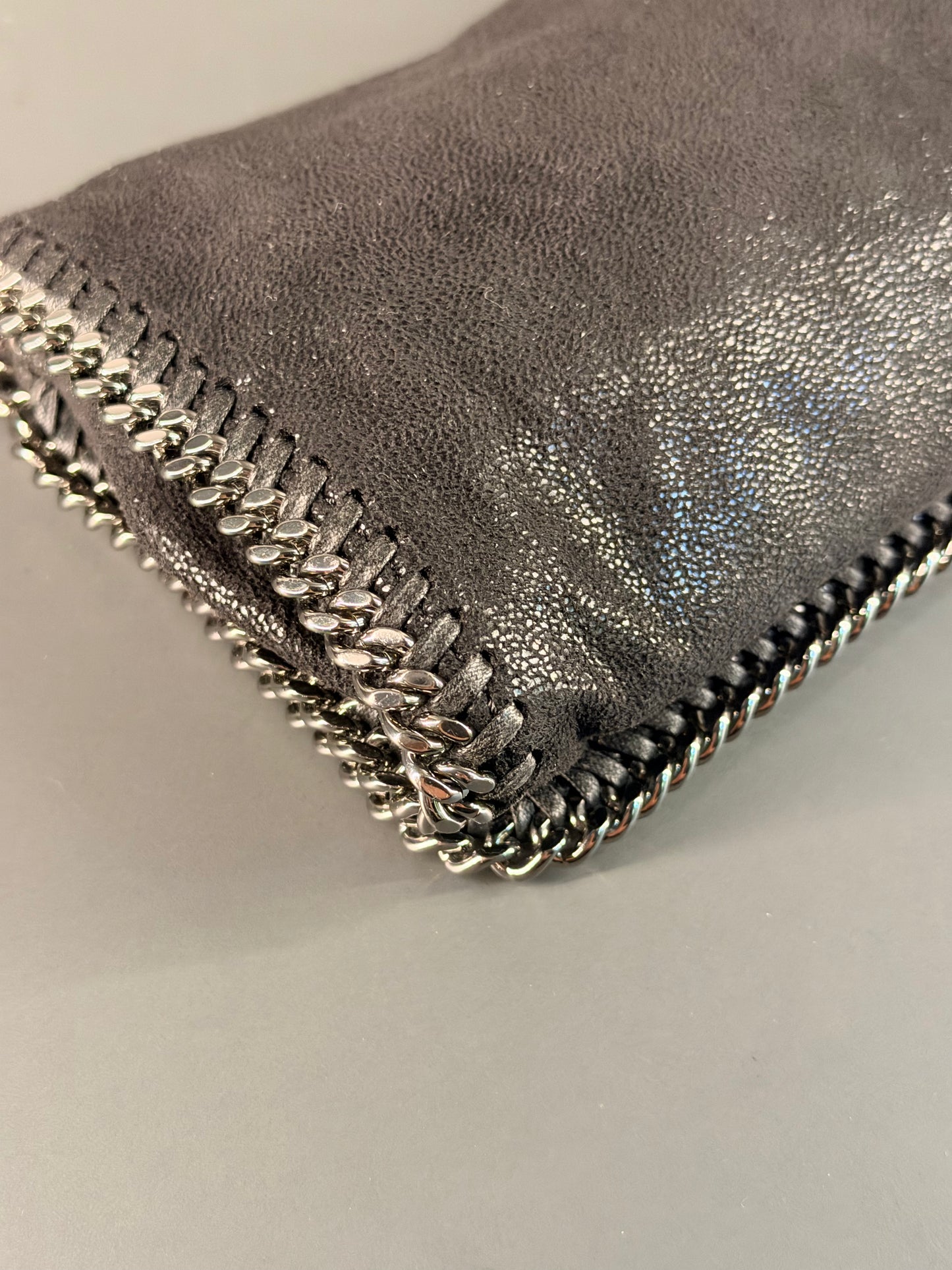 STELLA MCCARTNEY BLACK MINI FALABELLA CROSSBODY BAG