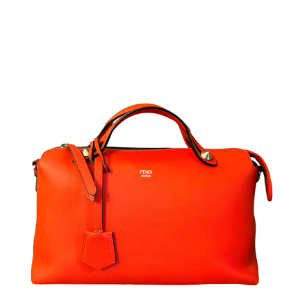FENDI ORANGE MEDIUM BY THE WAY BOSTON BAG