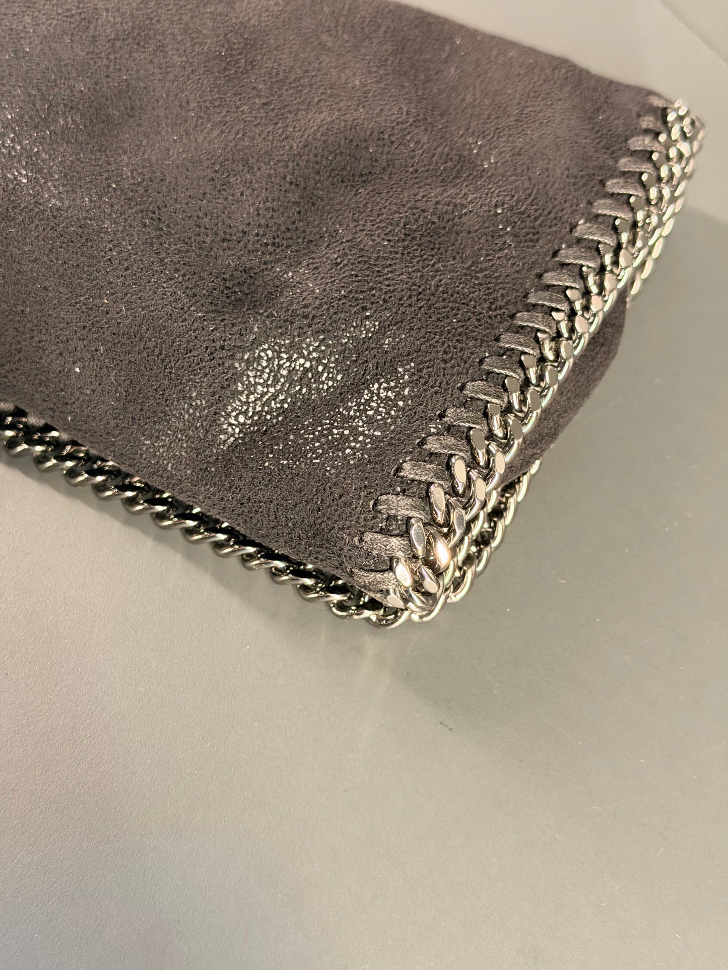 STELLA MCCARTNEY BLACK MINI FALABELLA CROSSBODY BAG