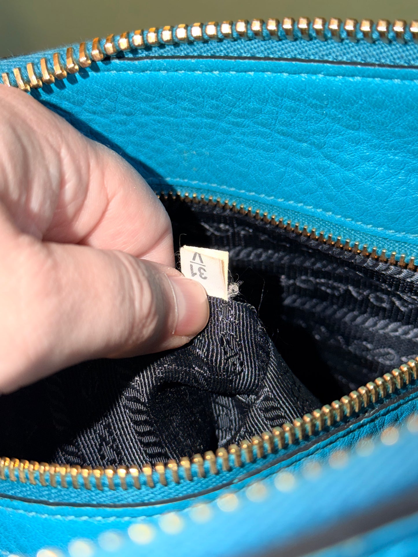 PRADA LIGHT BLUE DAINO CROSSBODY BAG