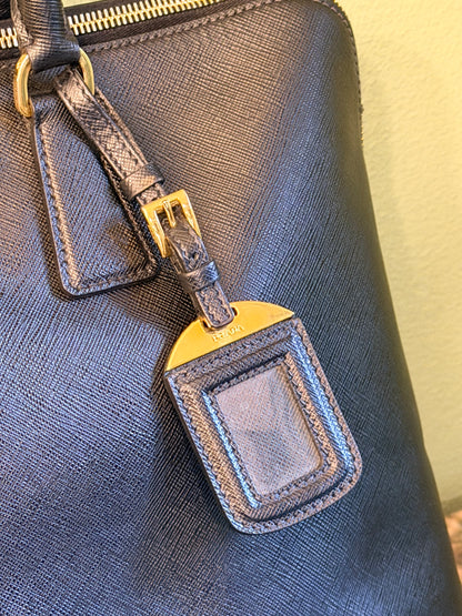 PRADA BLACK SAFFIANO LARGE PROMENADE HANDBAG