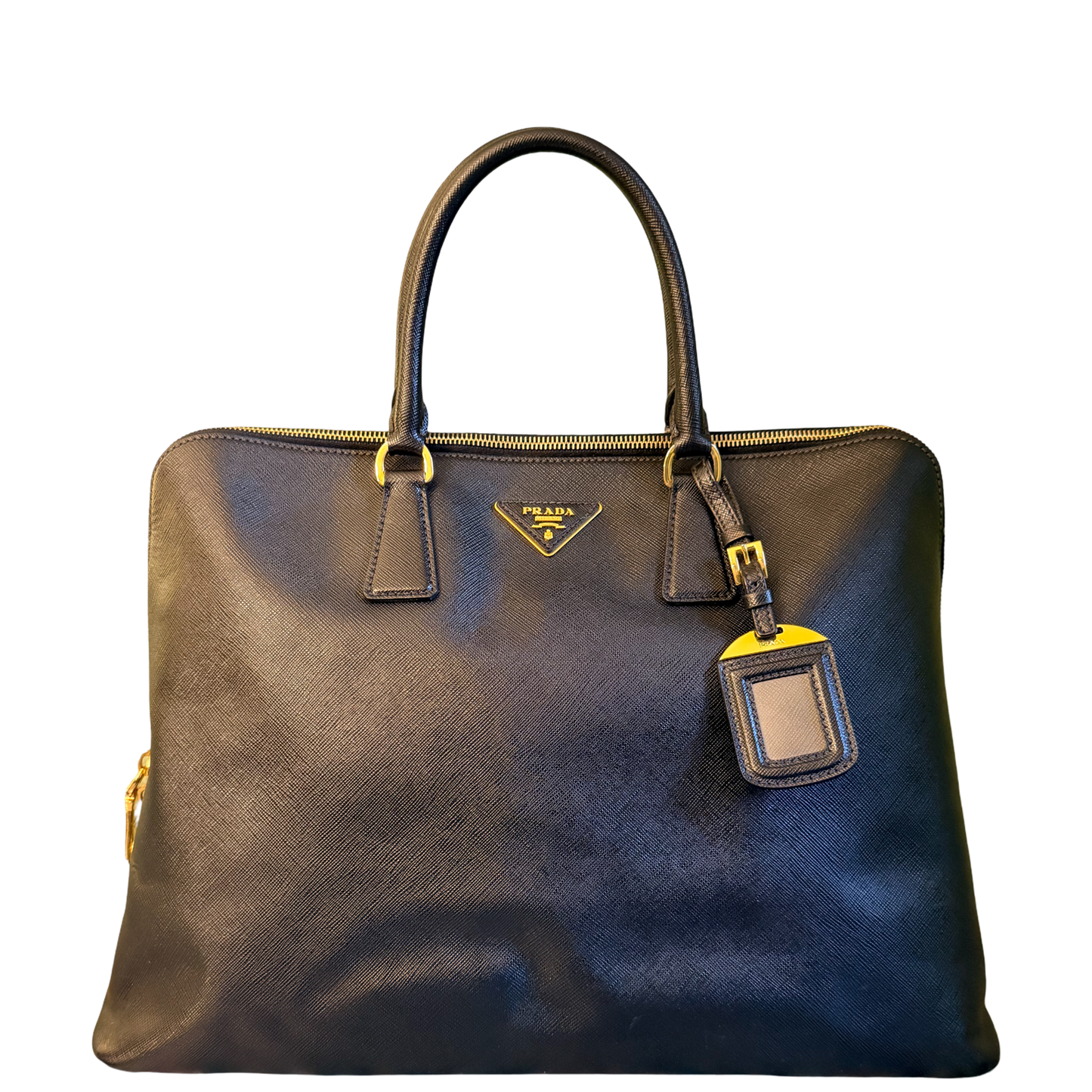 PRADA BLACK SAFFIANO LARGE PROMENADE HANDBAG