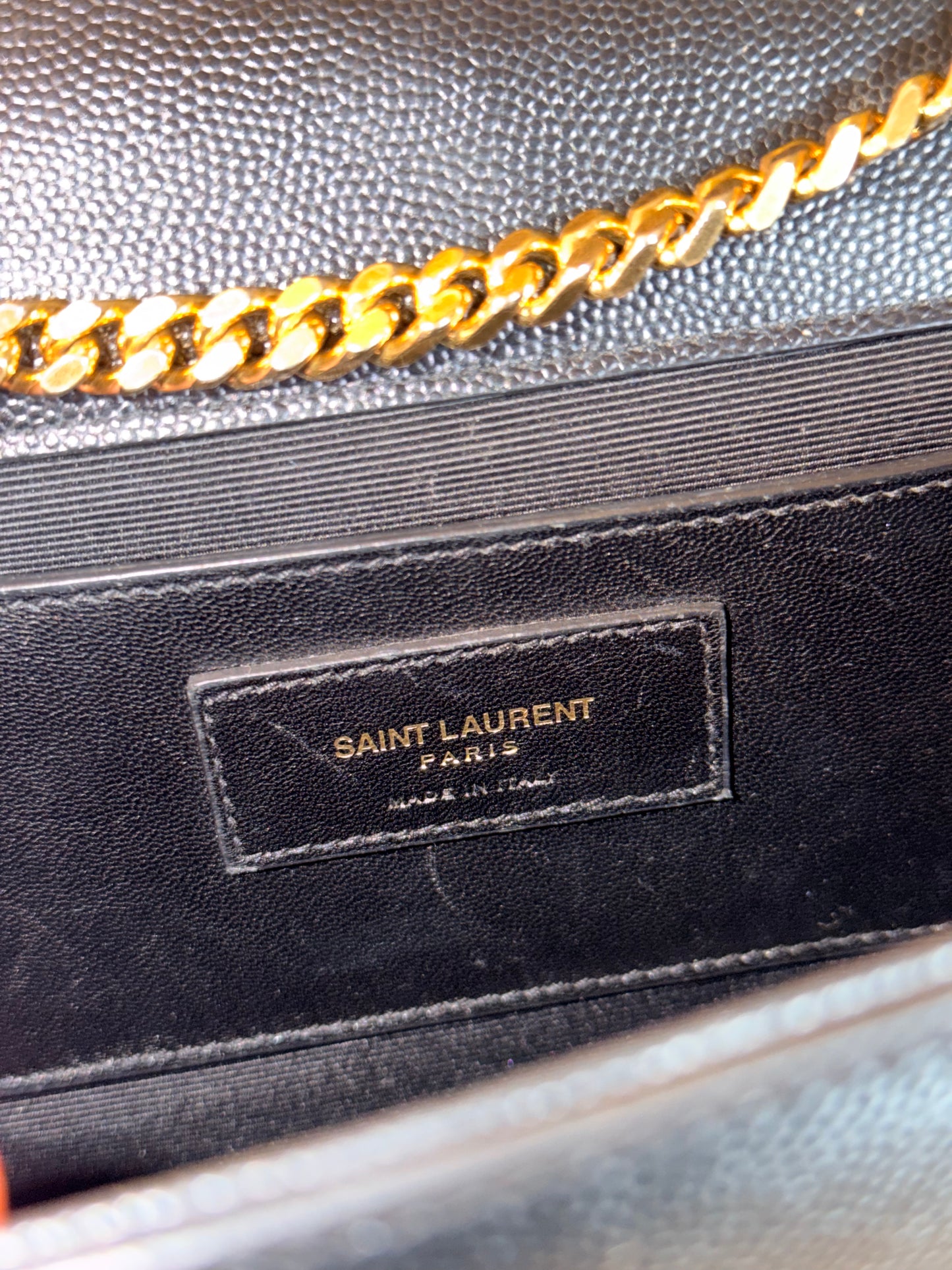 SAINT LAURENT BLACK MEDIUM KATE CROSSBODY BAG