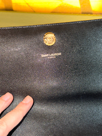 SAINT LAURENT BLACK MEDIUM KATE CROSSBODY BAG