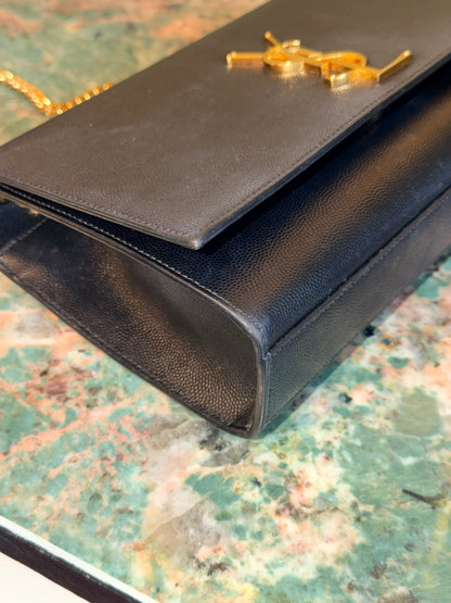 SAINT LAURENT BLACK MEDIUM KATE CROSSBODY BAG