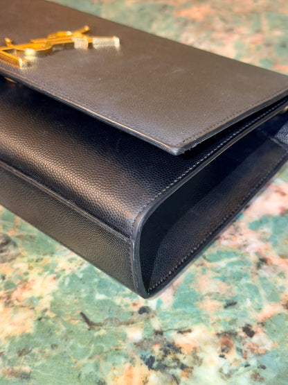 SAINT LAURENT BLACK MEDIUM KATE CROSSBODY BAG
