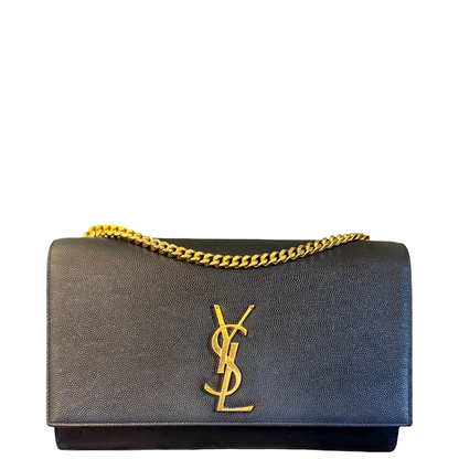 SAINT LAURENT BLACK MEDIUM KATE CROSSBODY BAG