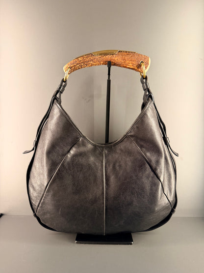 SAINT LAURENT BLACK MEDIUM MOMBASA SHOULDER BAG