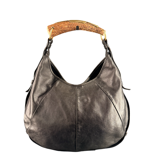 SAINT LAURENT BLACK MEDIUM MOMBASA SHOULDER BAG