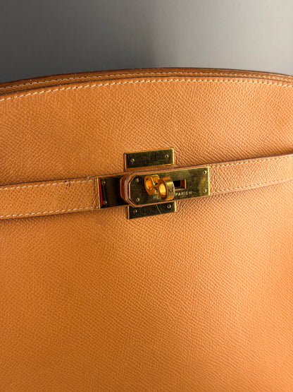HERMÈS GOLD COURCHEVEL KELLY SPORT SHOULDER BAG