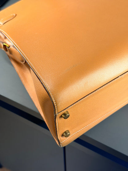 HERMÈS GOLD COURCHEVEL KELLY SPORT SHOULDER BAG