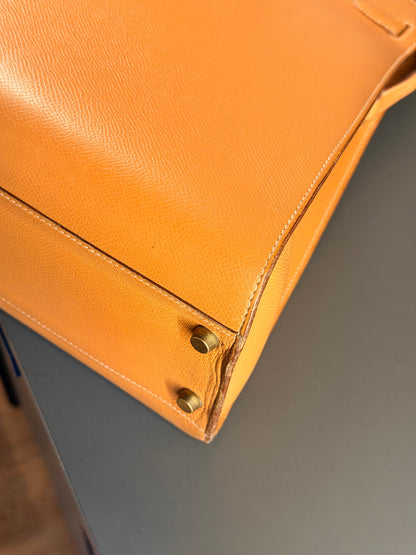 HERMÈS GOLD COURCHEVEL KELLY SPORT SHOULDER BAG