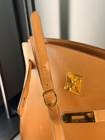HERMÈS GOLD COURCHEVEL KELLY SPORT SHOULDER BAG