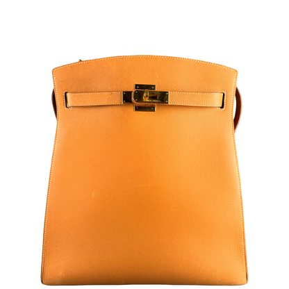 HERMÈS GOLD COURCHEVEL KELLY SPORT SHOULDER BAG