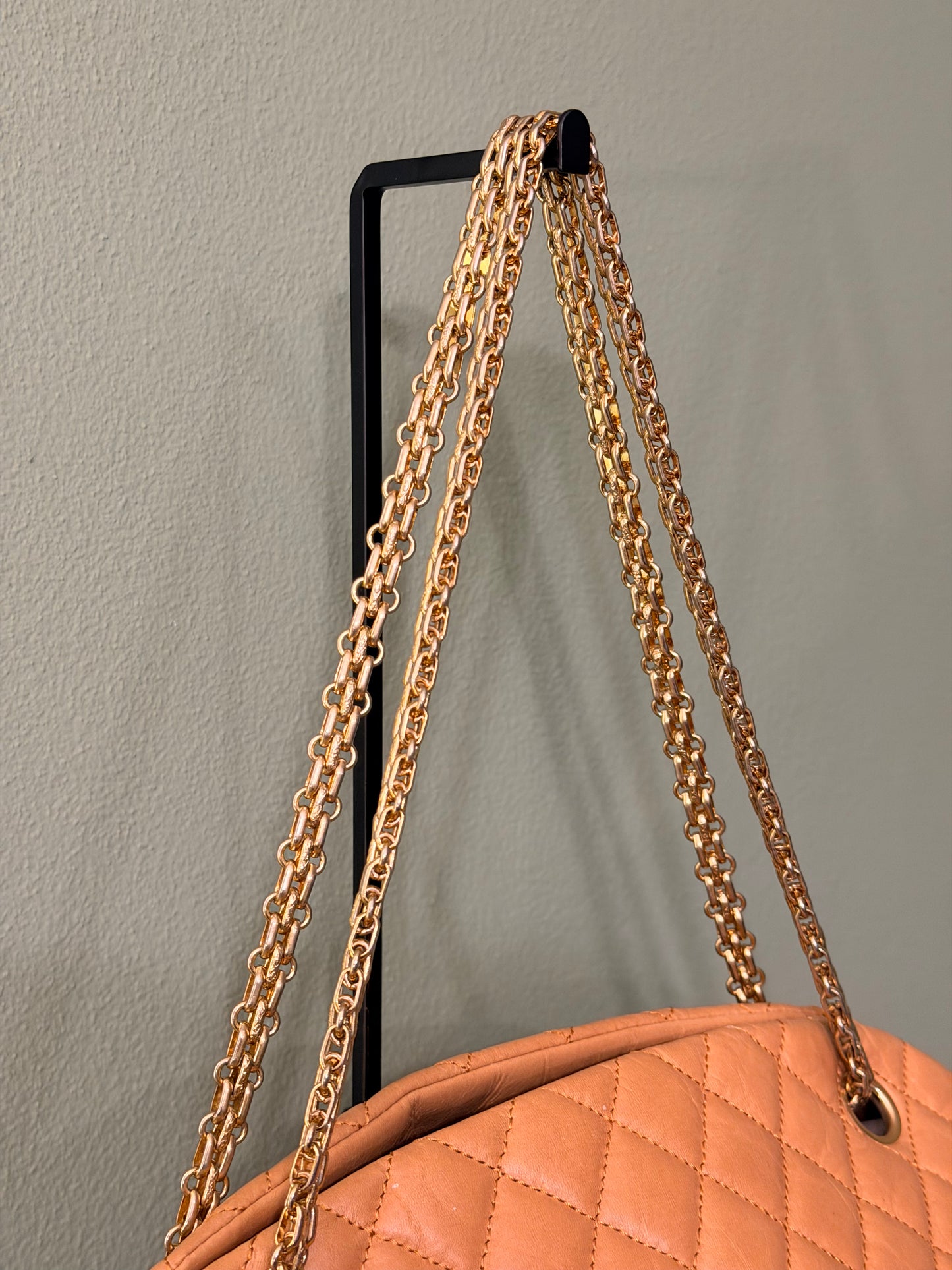 CHANEL BEIGE JUST MADAMOISELLE BOWLING BAG