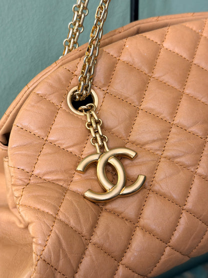 CHANEL BEIGE JUST MADAMOISELLE BOWLING BAG