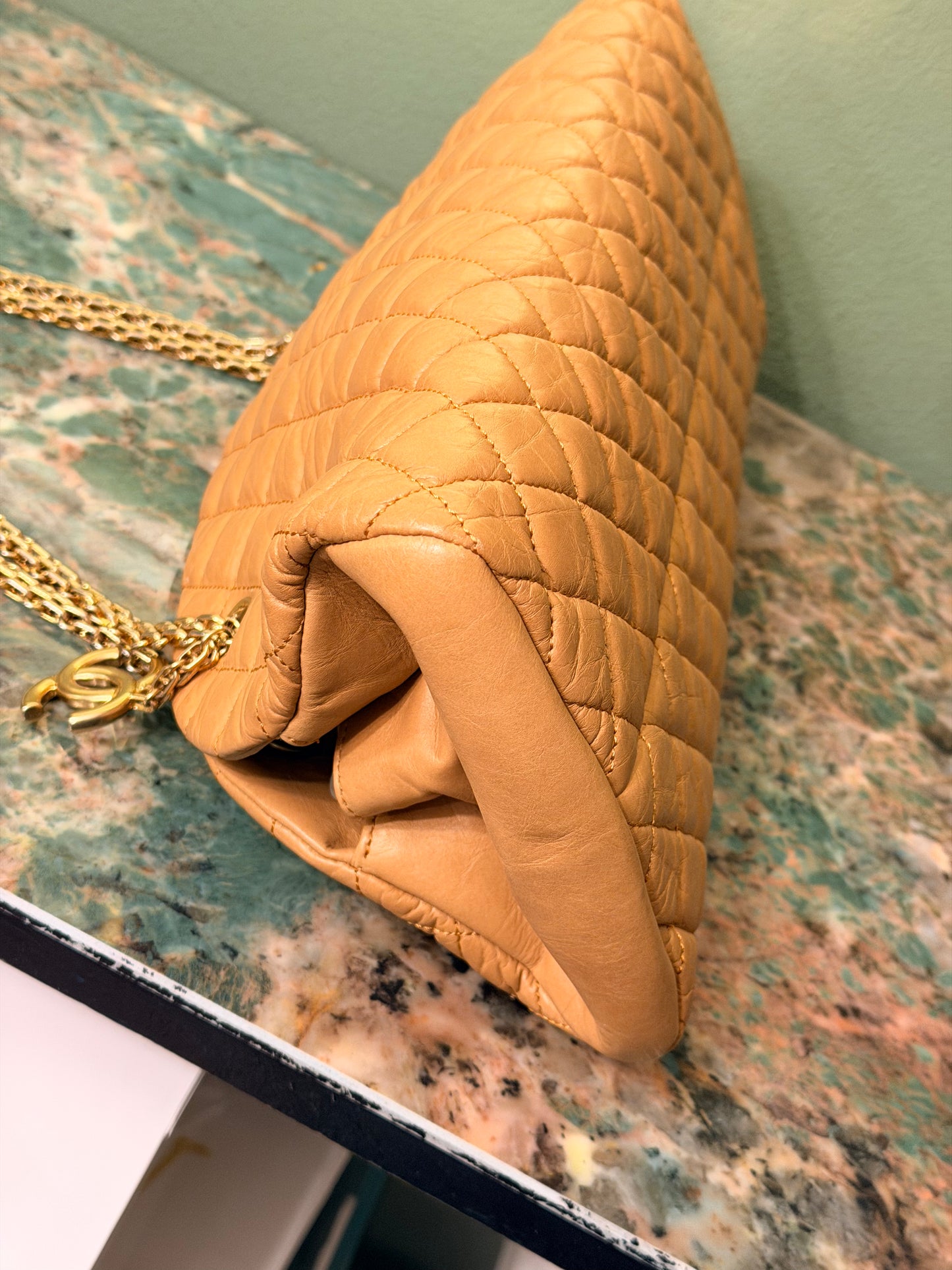 CHANEL BEIGE JUST MADAMOISELLE BOWLING BAG