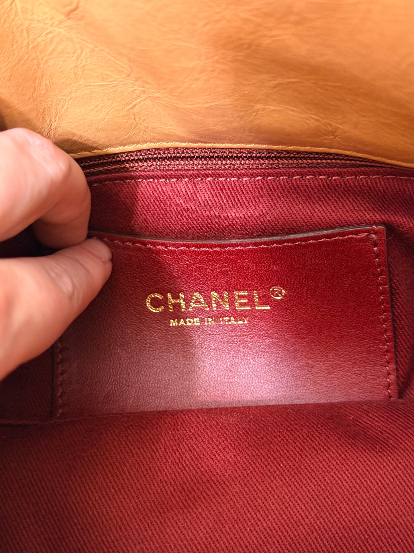 CHANEL BEIGE JUST MADAMOISELLE BOWLING BAG