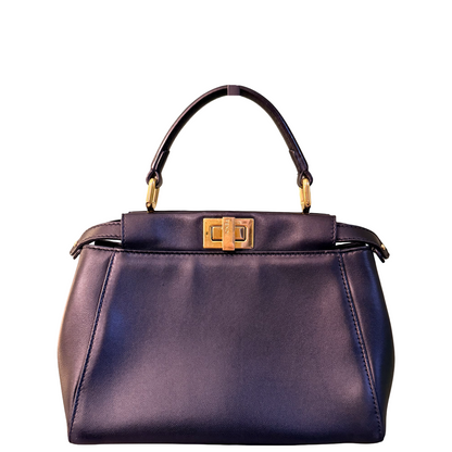 FENDI BLACK MINI PEEKABOO HANDBAG