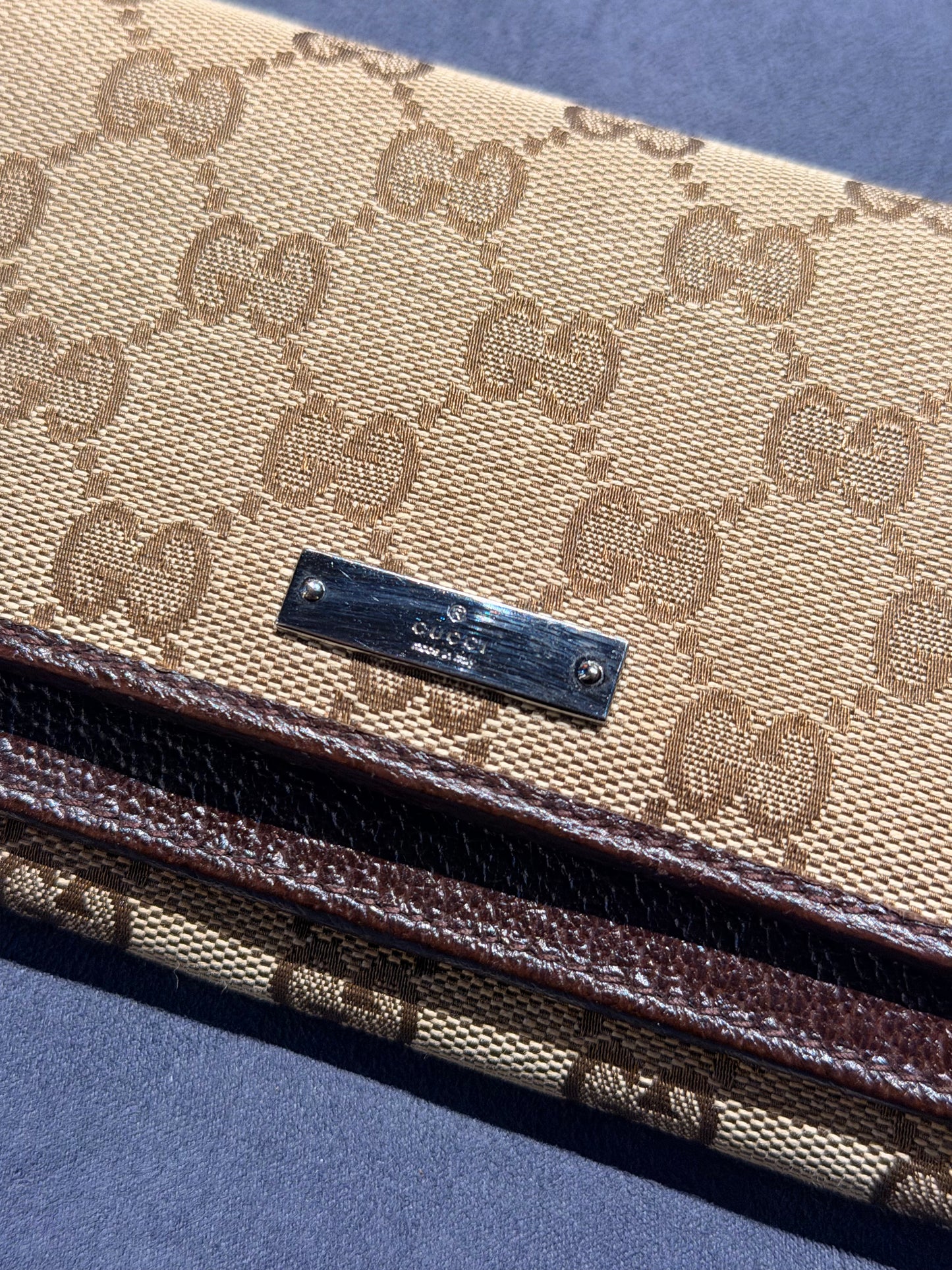 GUCCI GG CANVAS DOUBLE FLAP LONG WALLET