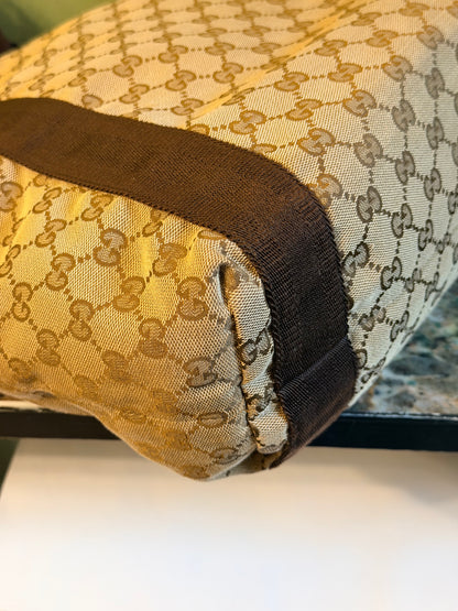 GUCCI BROWN MONOGRAM SHOPPING TOTE