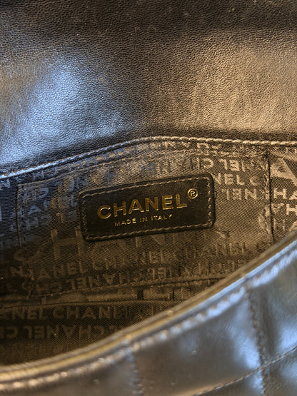 CHANEL BLACK LAMBSKIN MINI CHOCOLATE BAR CROSSBODY BAG