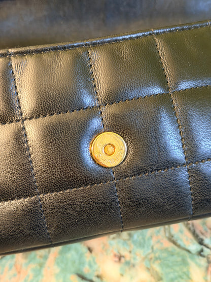 CHANEL BLACK LAMBSKIN MINI CHOCOLATE BAR CROSSBODY BAG