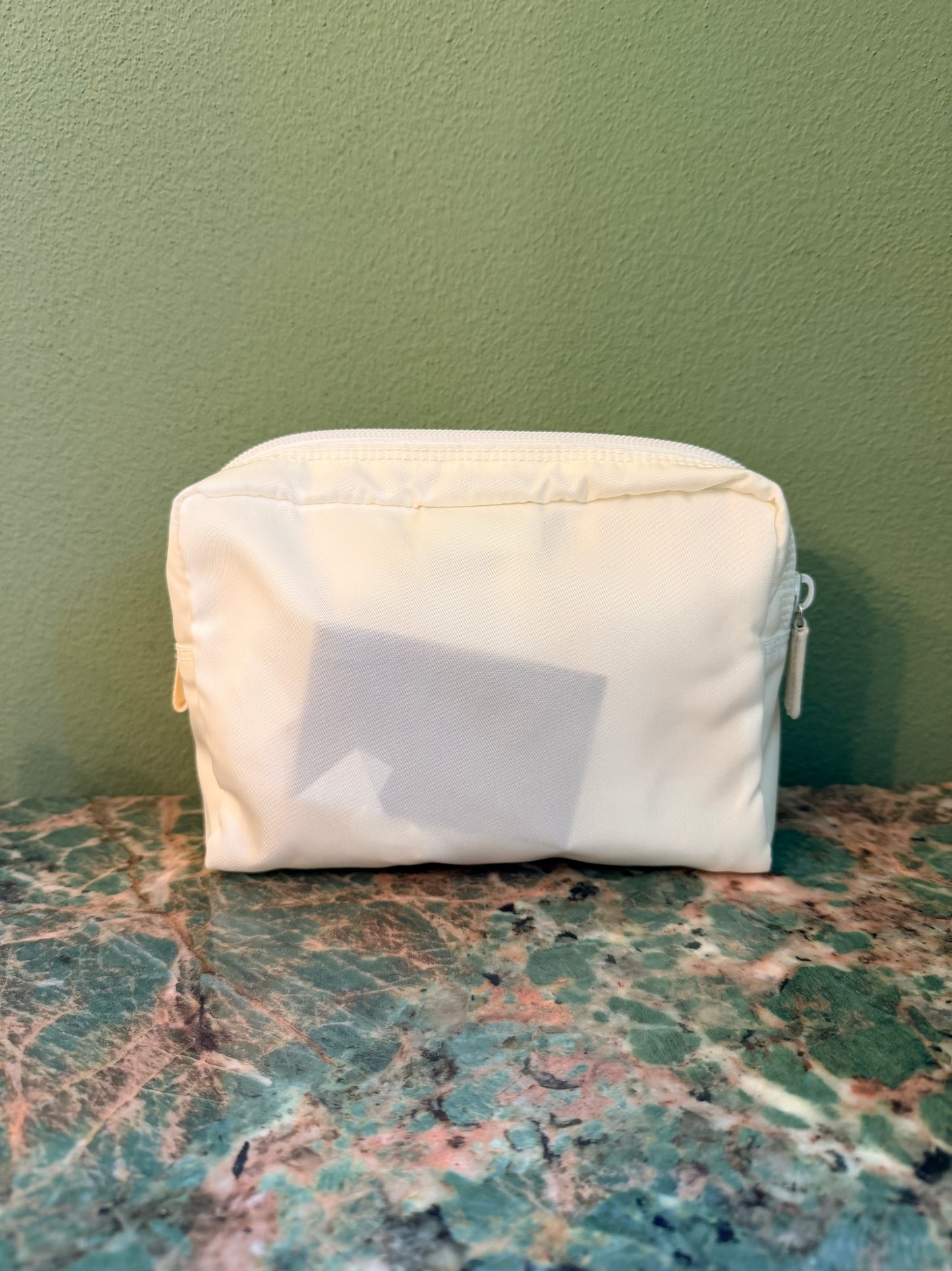 PRADA WHITE NYLON SMALL BEAUTY CASE