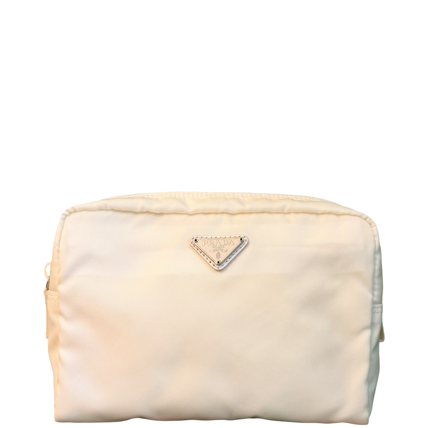 PRADA WHITE NYLON SMALL BEAUTY CASE