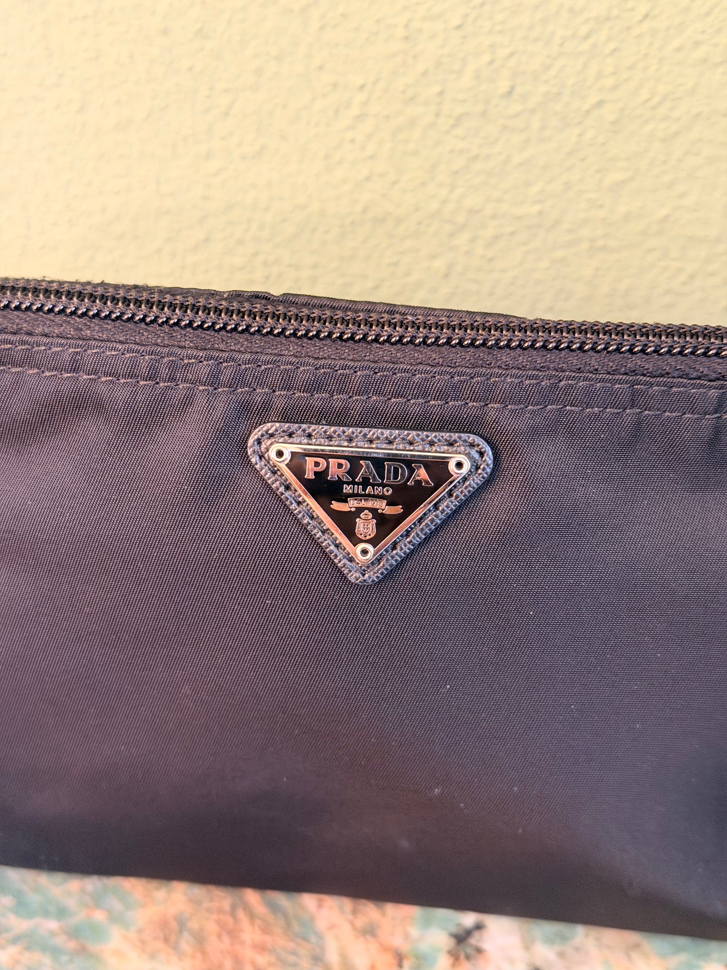 PRADA BLACK NYLON SMALL BEAUTY CASE