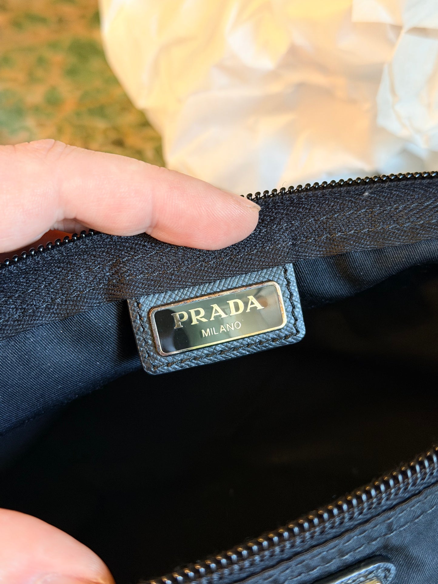 PRADA BLACK NYLON SMALL BEAUTY CASE