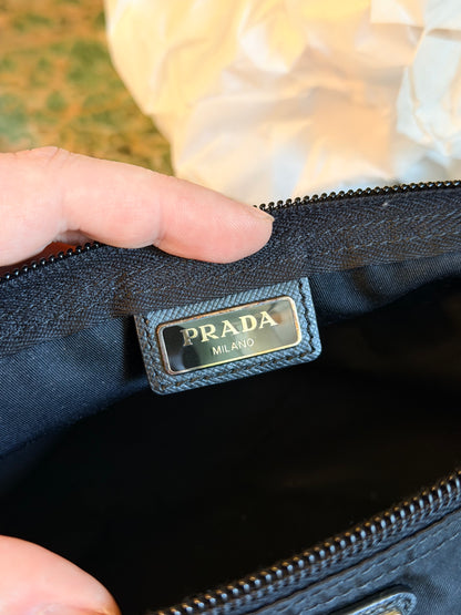 PRADA BLACK NYLON SMALL BEAUTY CASE