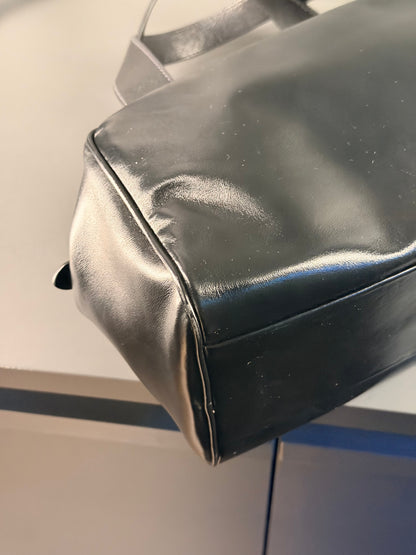 MIU MIU BLACK SOFT LUX BAULETTO HANDBAG