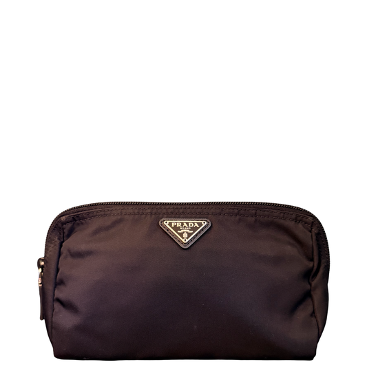 PRADA BLACK NYLON SMALL BEAUTY CASE
