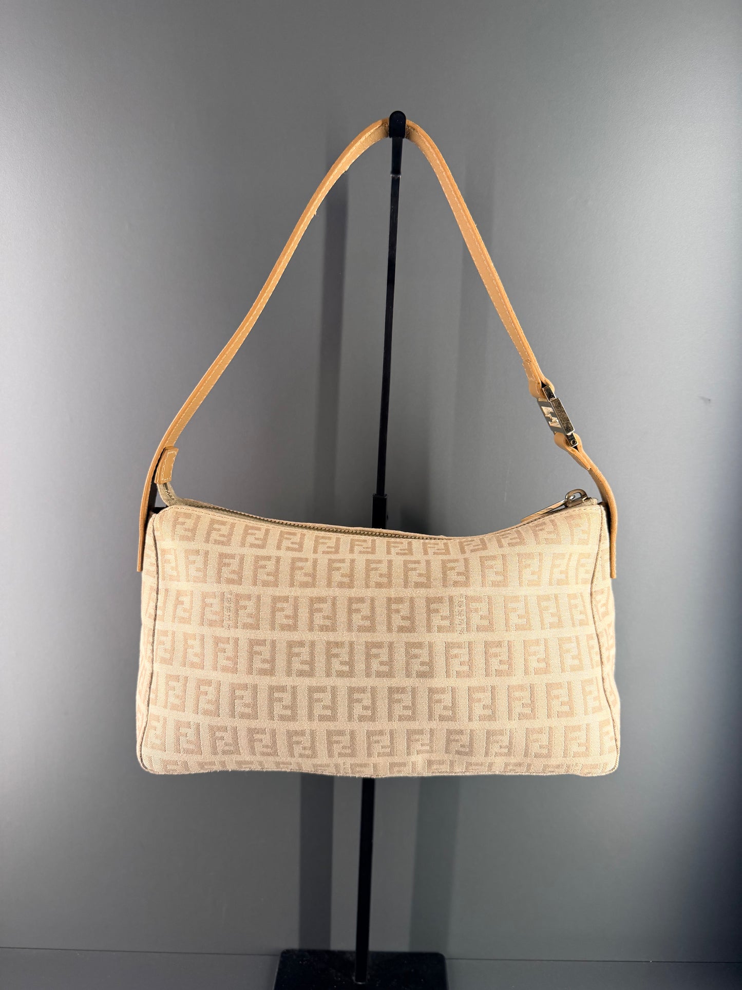 FENDI BEIGE ZUCCHINO SHOULDER BAG