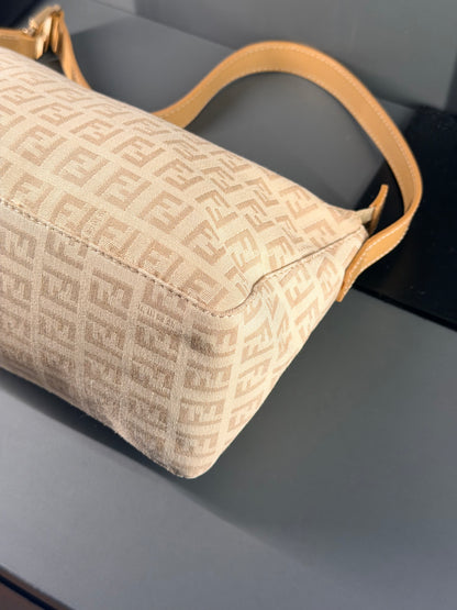 FENDI BEIGE ZUCCHINO SHOULDER BAG