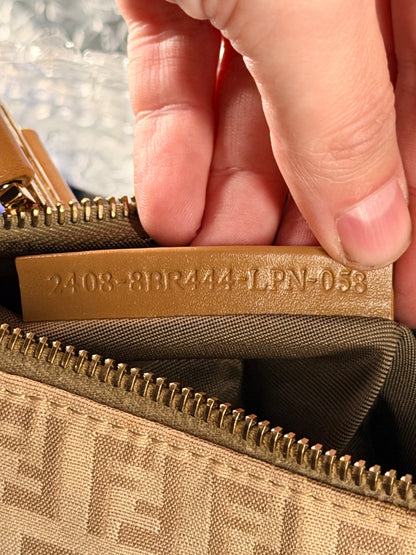 FENDI BEIGE ZUCCHINO SHOULDER BAG