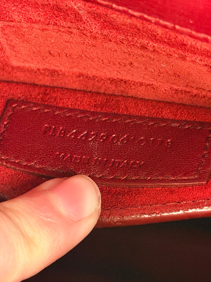 SAINT LAURENT BURGUNDY MEDIUM SUNSET SHOULDER BAG