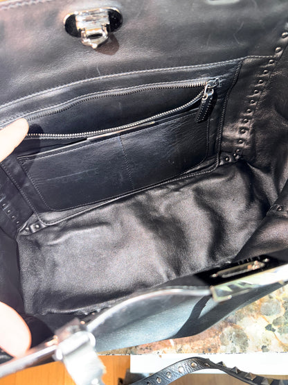 VALENTINO SO BLACK LARGE ROCKSTUD SHOPPER