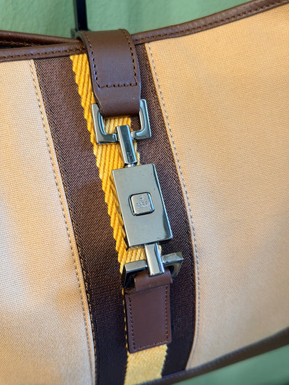 GUCCI BY TOM FORD BEIGE JACKIE SHOULDER BAG