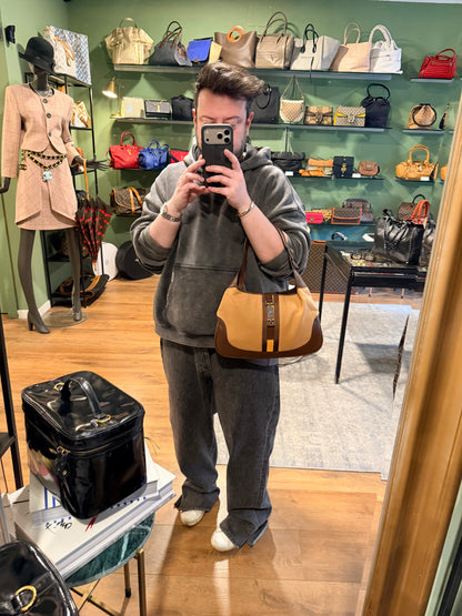 GUCCI BY TOM FORD BEIGE JACKIE SHOULDER BAG