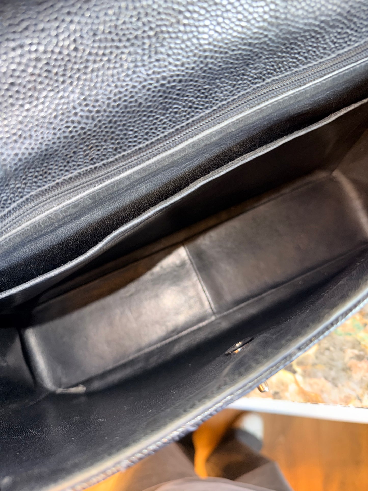 CHANEL BLACK CAVIAR SINGLE FLAP TIMELESS JUMBO SHOULDER BAG