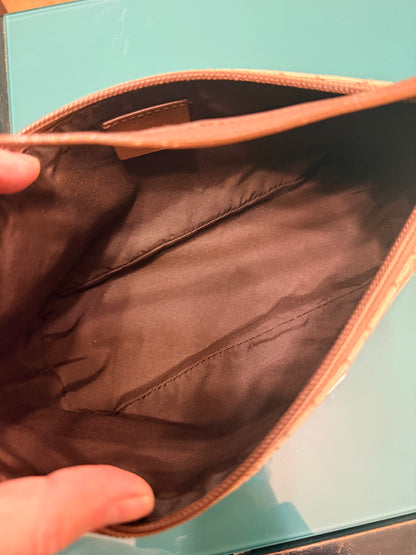 GUCCI BROWN MONOGRAM BOAT HANDBAG