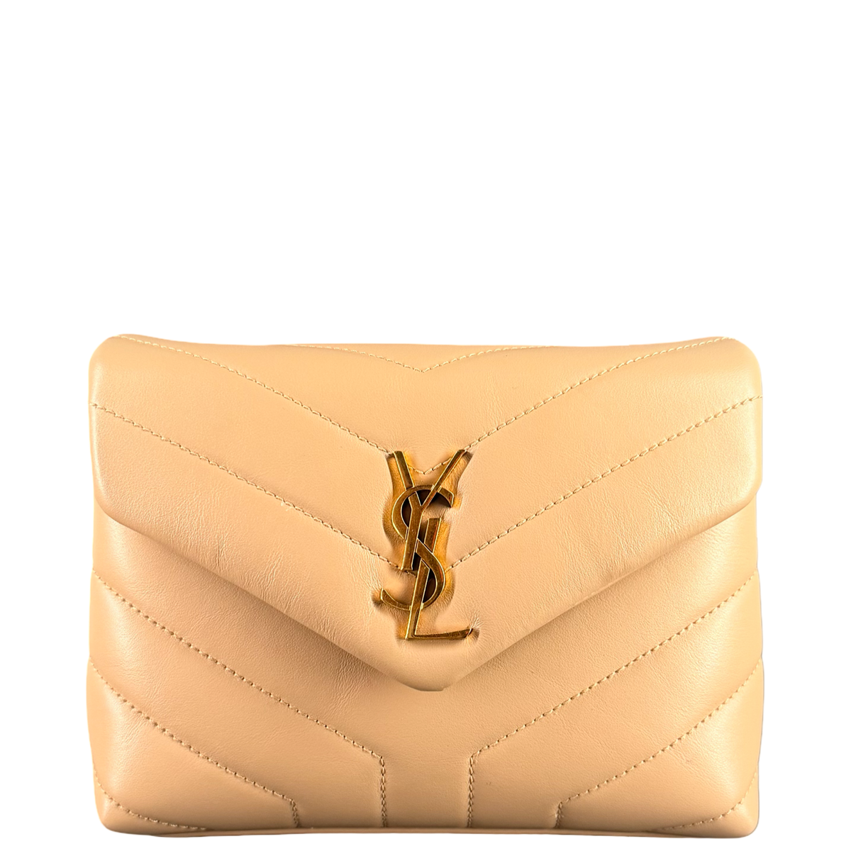 SAINT LAURENT BEIGE LOU LOU TOY CROSSBODY BAG