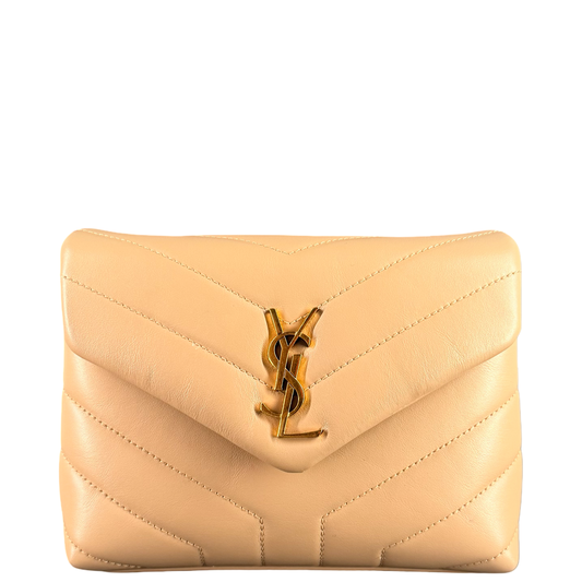 SAINT LAURENT BEIGE LOU LOU TOY CROSSBODY BAG