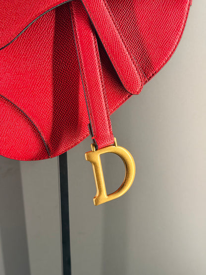 DIOR RED MINI SADDLE CROSSBDOY BAG